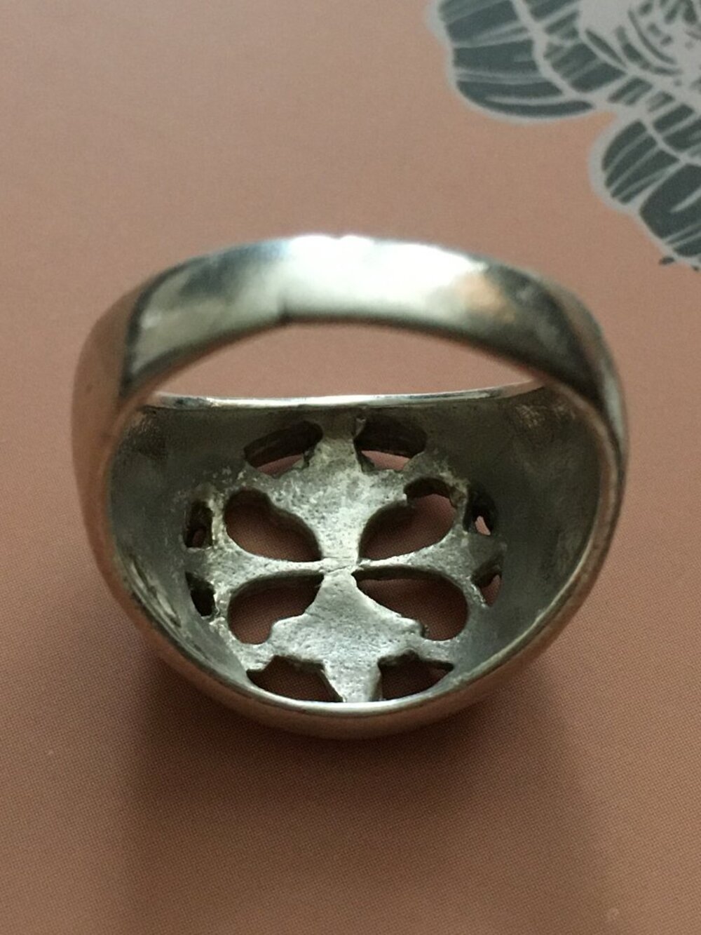 Y2K 925 Signed Silver Renaissance Fair D&D Knights Cross Ring - Picture 13 of 16
